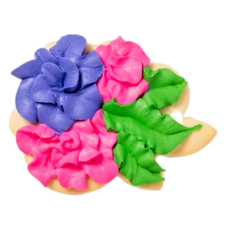 Cinco de Mayo cookie decorated with vibrant floral icing.