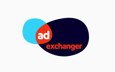 AdExchanger logo with overlapping blue and dark navy shapes