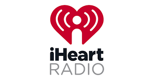 iHeartRadio logo with a red heart and sound waves icon.