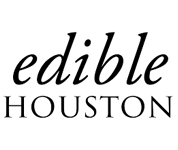 Edible Houston black text logo on a white background