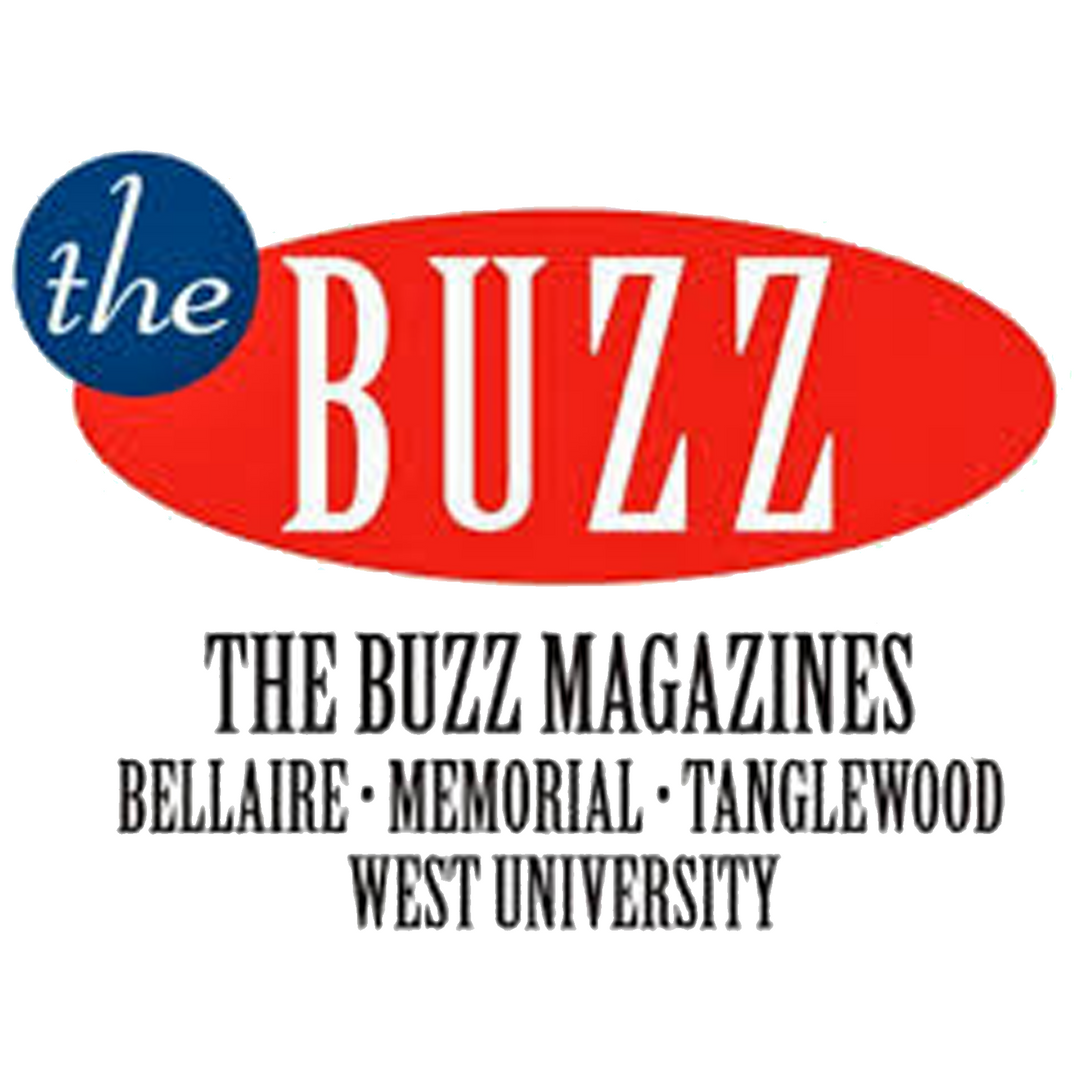 The Buzz Magazines logo with red oval and blue circle.