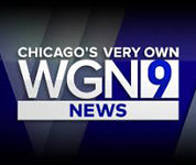 WGN 9 News logo on a blue background