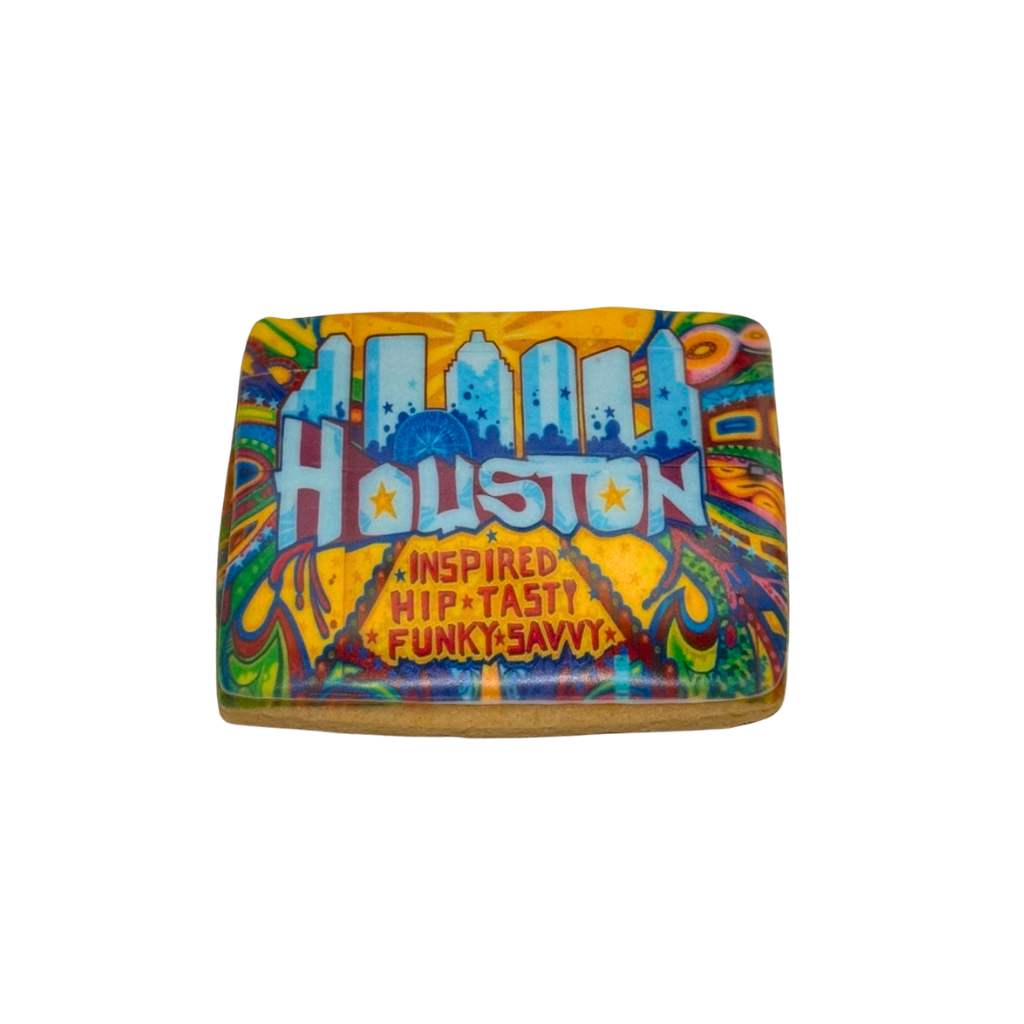 713 Cookies with colorful Houston city skyline design
