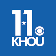 KHOU 11 news logo in white on a blue background.