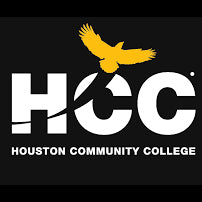 Houston Community College logo with a yellow eagle icon
