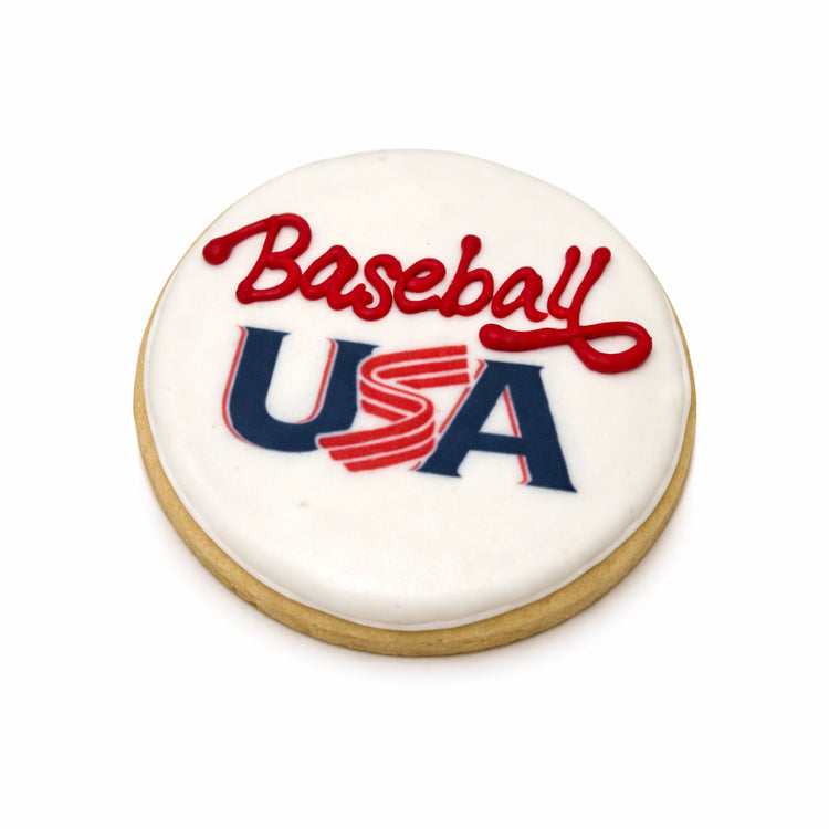 World Baseball Classic 2026 cookie with Baseball USA logo.