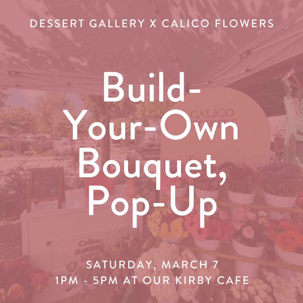Build-Your-Own Bouquet pop-up event flyer with floral display