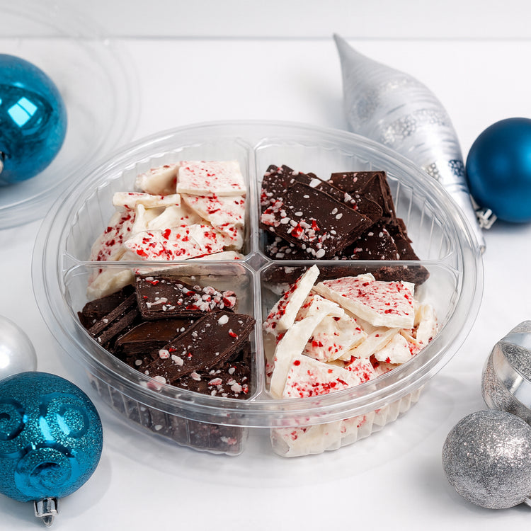 DG Peppermint Bark 4-pack in a clear divided tray.