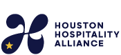 Houston Hospitality Alliance logo with dark blue H icon and star