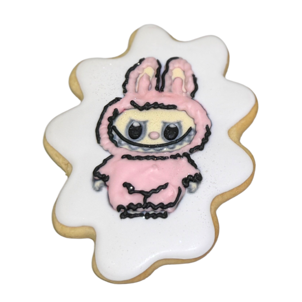 The Monsters Cookie with a pink bunny character design.