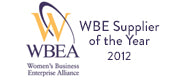 WBEA Supplier of the Year 2012 award logo