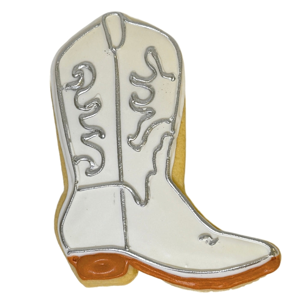 Cowboy Carter cookie with white and silver icing details.