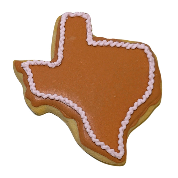 Cowboy Carter, Choose Your Own Texas-shaped cookie with pink icing.