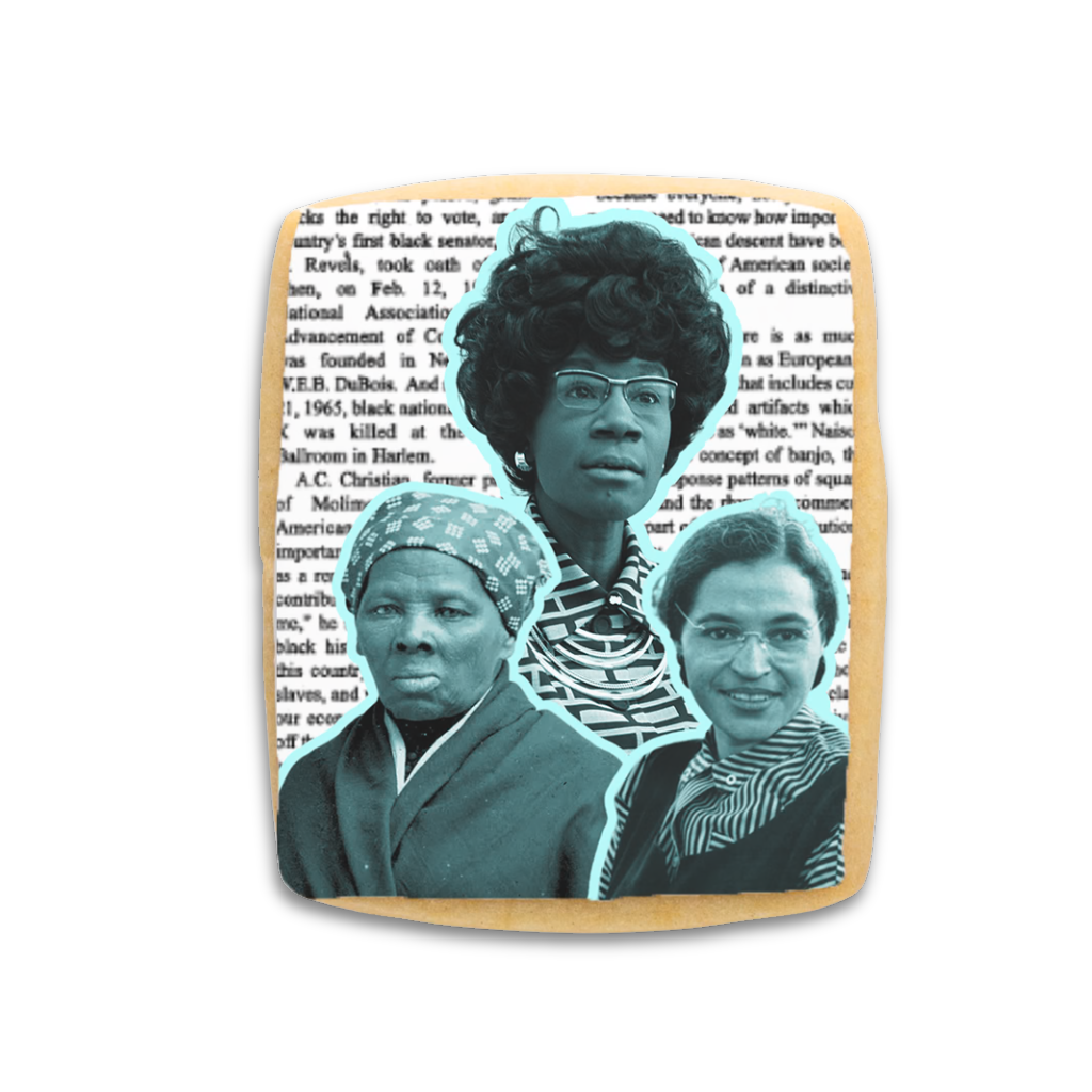 Icons Cookie Collection featuring historical figures.