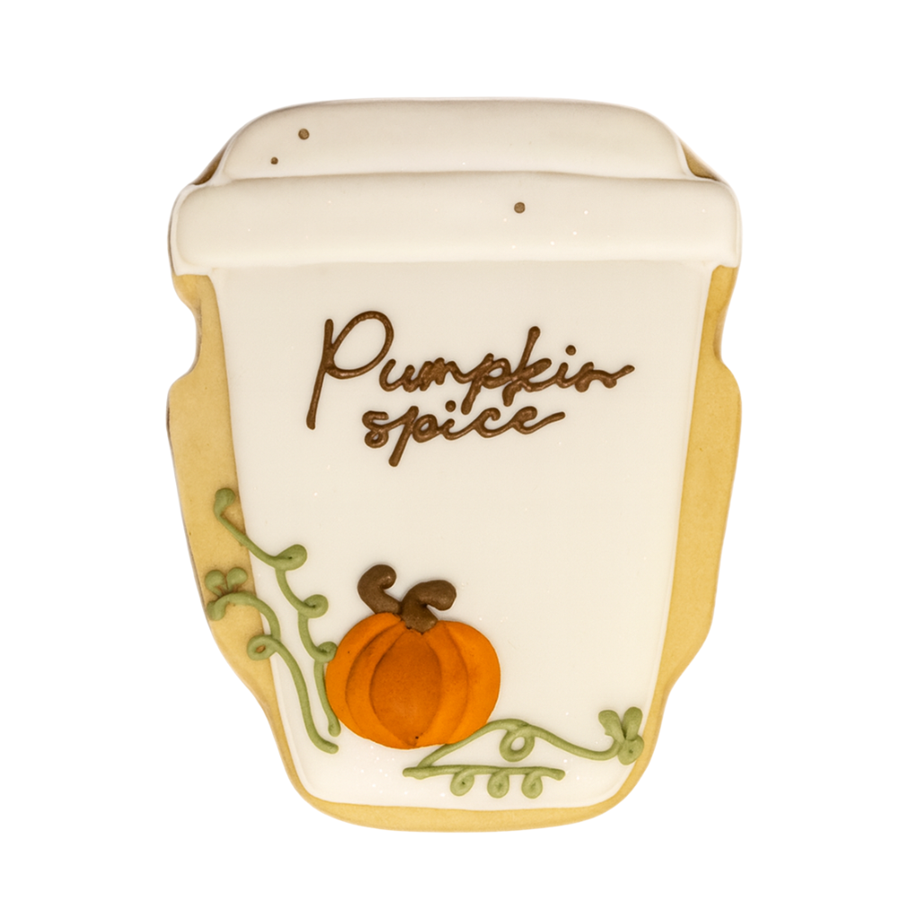 Fall Cookies, Choose Your Own, pumpkin spice coffee cup shape
