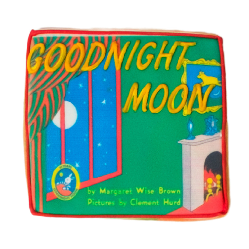 Goodnight Moon square cookie with colorful book cover icing.