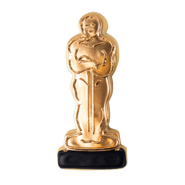 Academy Awards cookie shaped like a gold trophy statue