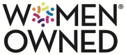 Women Owned logo with a colorful circular icon
